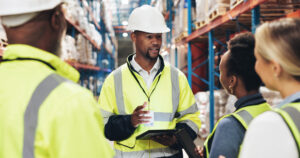 An instructor teaching a safety management course